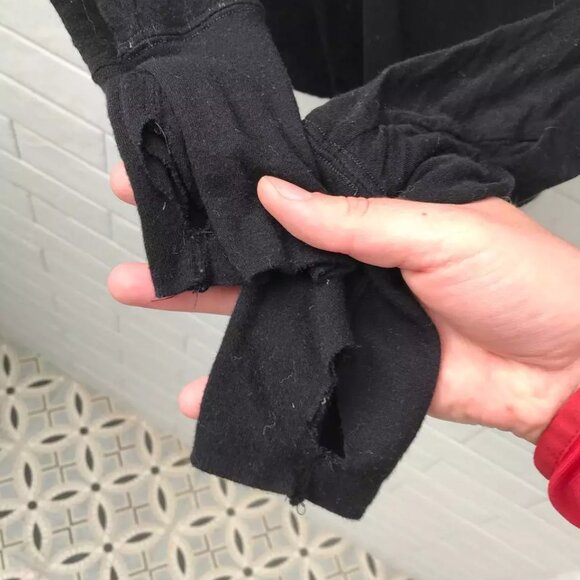 MASAHIKO MARUYAMA Mens Self-Lined Layer Black Sweater Knit Jersey Shirt, Size M - Picture 10 of 16